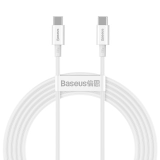 Superior kabel przewód USB-C USB-C Quick Charge FCP 100W 5A 20V 2m biały BASEUS