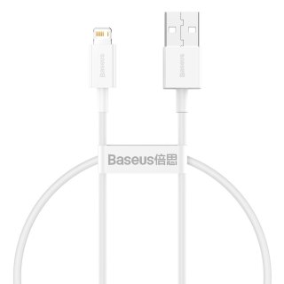 Superior kabel przewód USB Iphone Lightning 2.4A 25cm Biały BASEUS