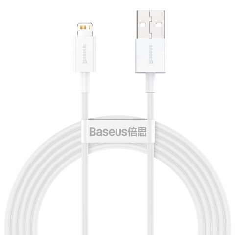 Superior kabel przewód USB Iphone Lightning 2.4A 2m Biały BASEUS