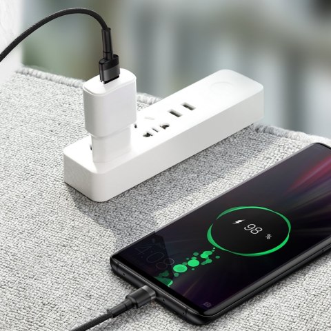 Wytrzymały Kabel przewód USB USB-C 40W Quick Charge 3.0 QC 3.0 1m szaro-czarny BASEUS