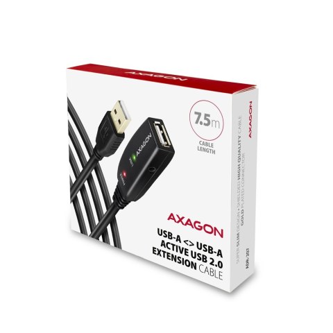 ADR-207 USB 2.0 A-M -> A-F aktywny kabel przedłużacz/wzmacniacz 7.5m AXAGON