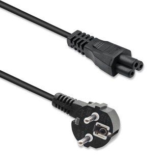 Kabel zasilający kątowy SCHUKO | IEC C5 | koniczynka | 3x1.0mm2 |1.5m Qoltec