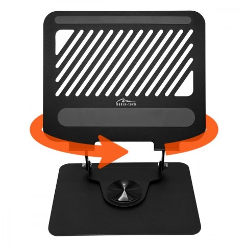 Obrotowa, ergonomiczna podstawka pod laptopa 10-17 LAPTOP STAND ROTO MT2662 pełna regulacja Media-Tech