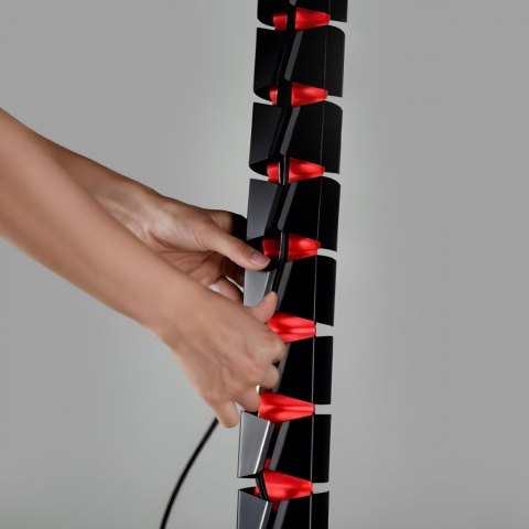 Organizer kabli, 1345mm czarno czerwony RS125 Maclean