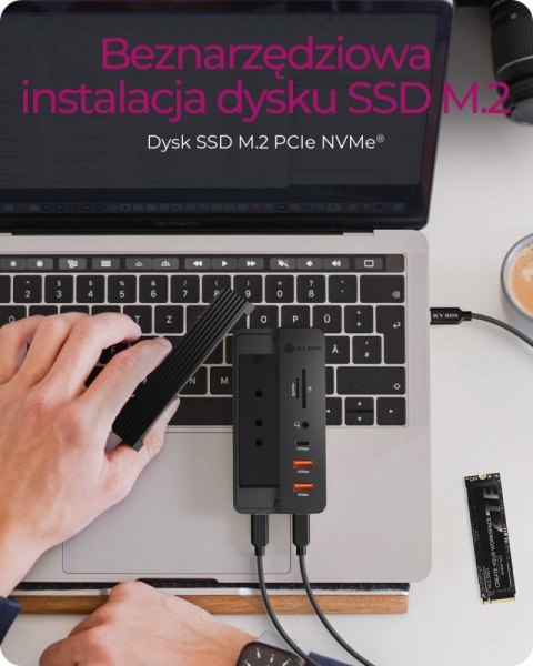 Slot na NVMe SSD IB-DK4072-CU31 10w1 IcyBox