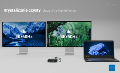 Stacja dokująca USB-C Dual HDMI Power Delivery 100W I-tec