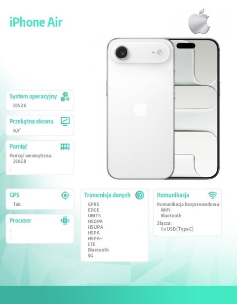 IPhone Air 256GB Biały Obłok Apple