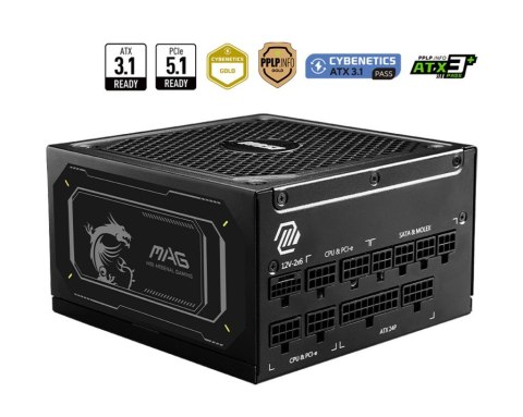 Zasilacz A1000GL PCIE5 II 1000W 80PLUS GOLD MSI