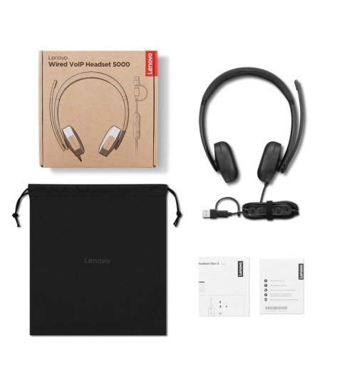 Zestaw słuchawkowy przewodowy VoIP 5000 4XD1R88995 Lenovo