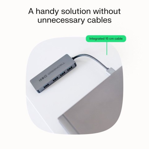 HUB Basic USB-A do 4x USB-A 3.0 Green Cell