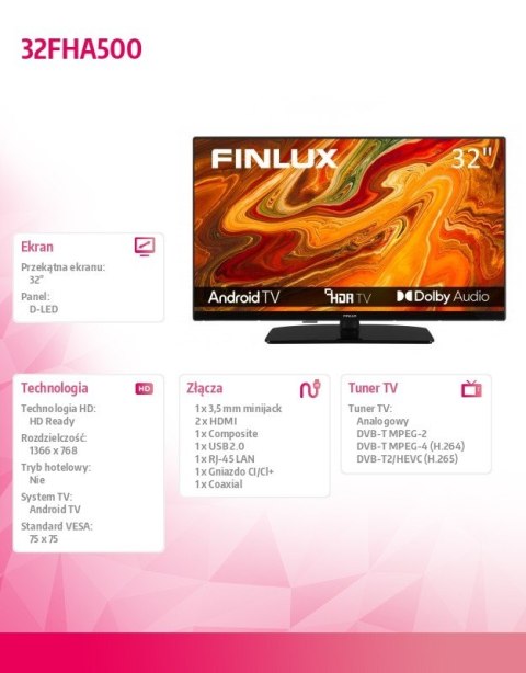 Telewizor LED 32 cale 32FHA500 Finlux