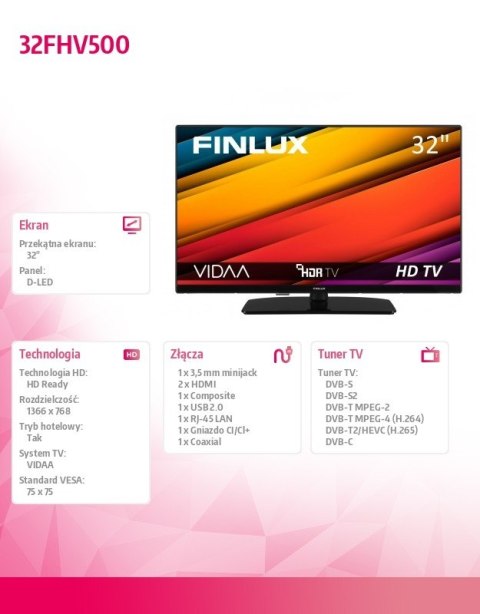 Telewizor LED 32 cale 32FHV500 Finlux