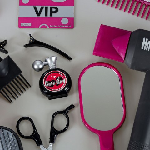 Zestaw fryzjerski dla dzieci suszarka prostownica światło dźwięk 19 elementów Kik Sp. z o. o. Sp. k.