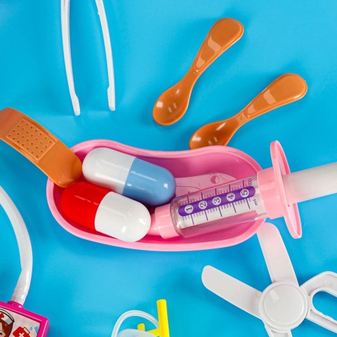 Zestaw lekarza w kuferku mały doktor dźwięk 35 elementów Kik Sp. z o. o. Sp. k.