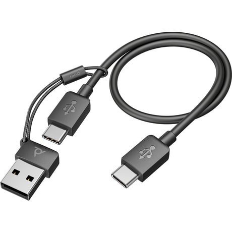 Zestaw słuchawkowy z podstawką ładującą Focus 2 USB-C/A 9T9J5AA POLY
