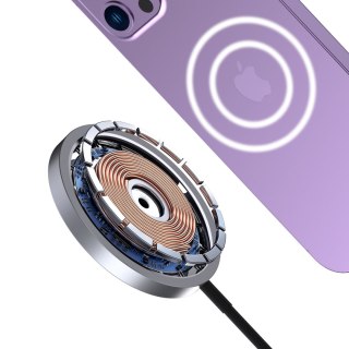 Ładowarka indukcyjna magnetyczna do telefonu MagSafe 15W czarna DUDAO
