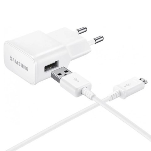 Ładowarka sieciowa Samsung USB-A 8W z kablem microUSB - biała SAMSUNG