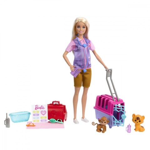 Lalka Barbie Ratowniczka zwierząt Kariera Mattel
