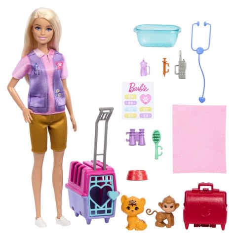 Lalka Barbie Ratowniczka zwierząt Kariera Mattel