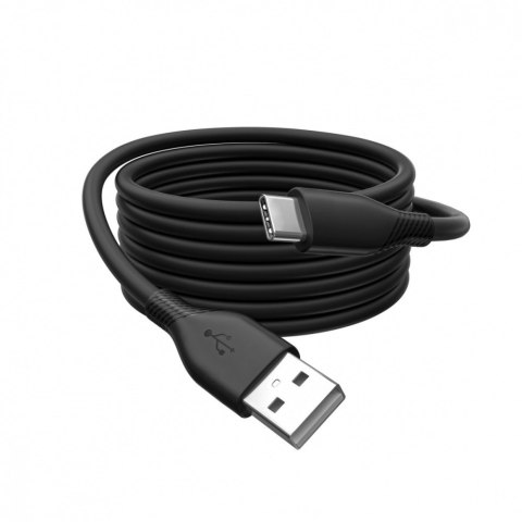 Kabel połączeniowy silikonowy USB-A - USB-C, USB 2.0 60W, 0,5m Czarny Digitus