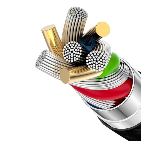 Kabel przewód w oplocie USB-C - iPhone Lightning 30W 1.2m - czarny DUDAO