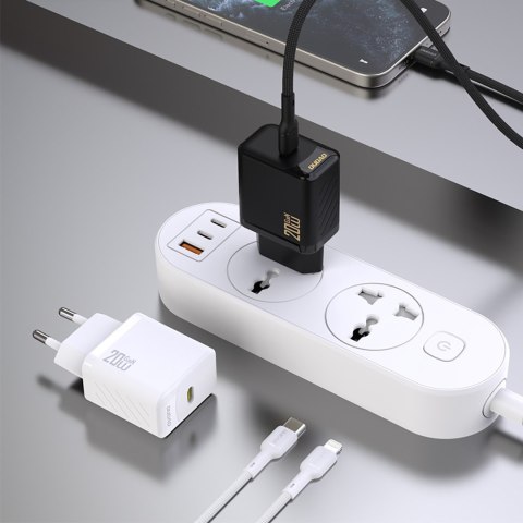 Ładowarka sieciowa PD20W GaN USB-C - biała DUDAO