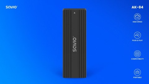 Obudowa na dysk zewnętrzny M.2 SSD NVMe & NGFF Combo AK-84 Savio
