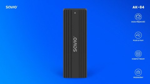 Obudowa na dysk zewnętrzny M.2 SSD NVMe & NGFF Combo AK-84 Savio