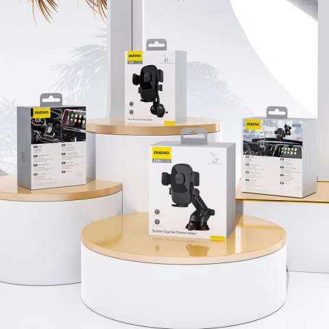 Uchwyt samochodowy na smartfona F2N+ z przyssawką grawitacyjny 360 stopni - czarny DUDAO