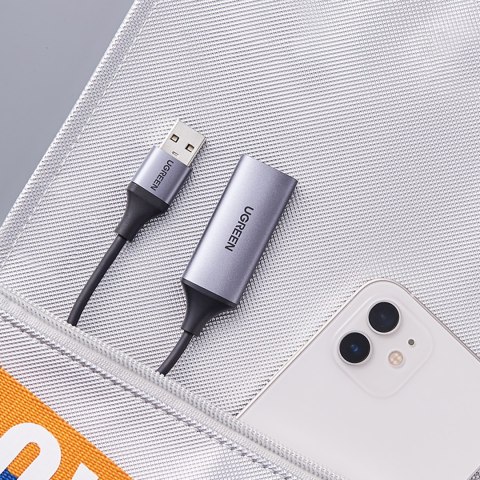 Adapter przejściówka HDMI (żeński) - USB-A / USB-C (męski) - szary UGREEN