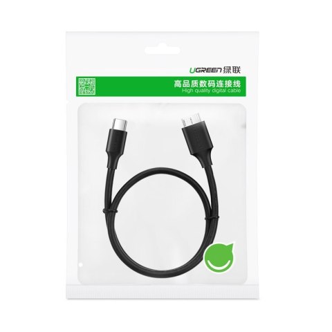 Kabel przewod USB-C - micro USB-B SuperSpeed 3.0 1m czarny UGREEN