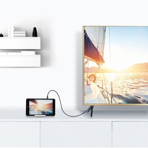 Kabel przewód przejściówka HDMI - micro HDMI 2.0v 4K 60Hz 30AWG 1.5m czarny UGREEN