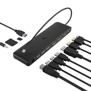 Stacja dokująca IB-DK2116-C 12in1,HDMI,DP,LAN,USB IcyBox