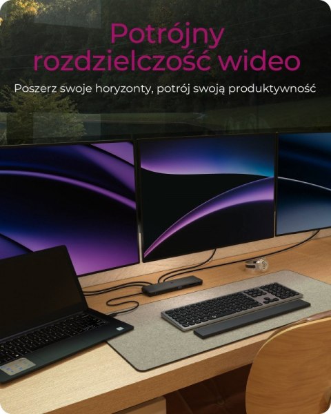 Stacja dokująca IB-DK2116-C 12in1,HDMI,DP,LAN,USB IcyBox