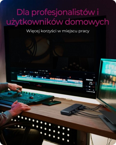 Stacja dokująca IB-DK2116-C 12in1,HDMI,DP,LAN,USB IcyBox