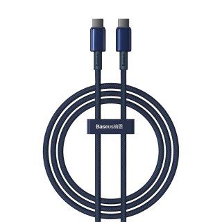 Kabel przewód Tungsten Gold USB-C - USB-C 100W 1m - granatowy BASEUS