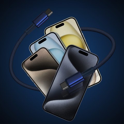 Kabel przewód Tungsten Gold USB-C - USB-C 100W 1m - granatowy BASEUS