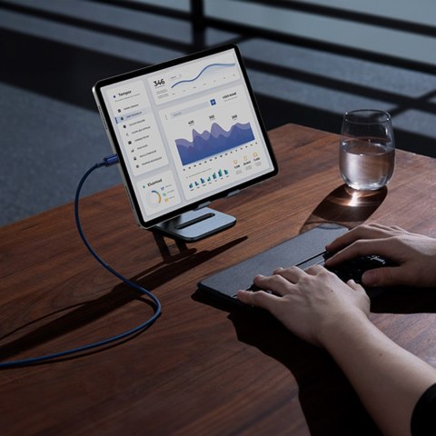 Kabel przewód Tungsten Gold USB-C - USB-C 100W 1m - granatowy BASEUS