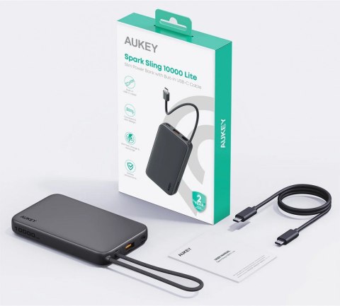 PB-Y53P PowerBank 10000mAh 22.5W 4xUSB kabel USB-C AUKEY