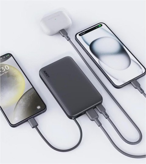PB-Y53P PowerBank 10000mAh 22.5W 4xUSB kabel USB-C AUKEY