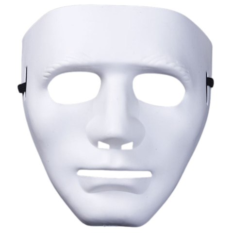 Maska Anonim Karnawałowa Halloweenowa Na Gumce Biała Czerwona LEAN TOYS