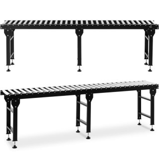 Podajnik stół rolkowy transportowy 30 rolek do 400 kg 300 x 51 x 96 cm MSW