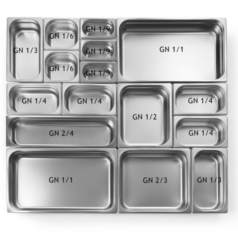 Pojemnik GN z chowanymi uchwytami stal nierdzewna GN1/6 176x162mm wys. 200mm - Hendi 803707 Hendi